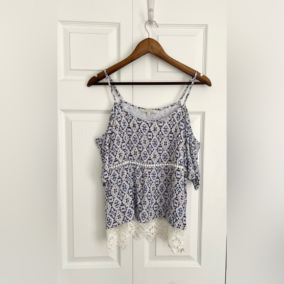 Anthropologie Skies are Blue cold shoulder tank SMALL - Picture 2 of 3
